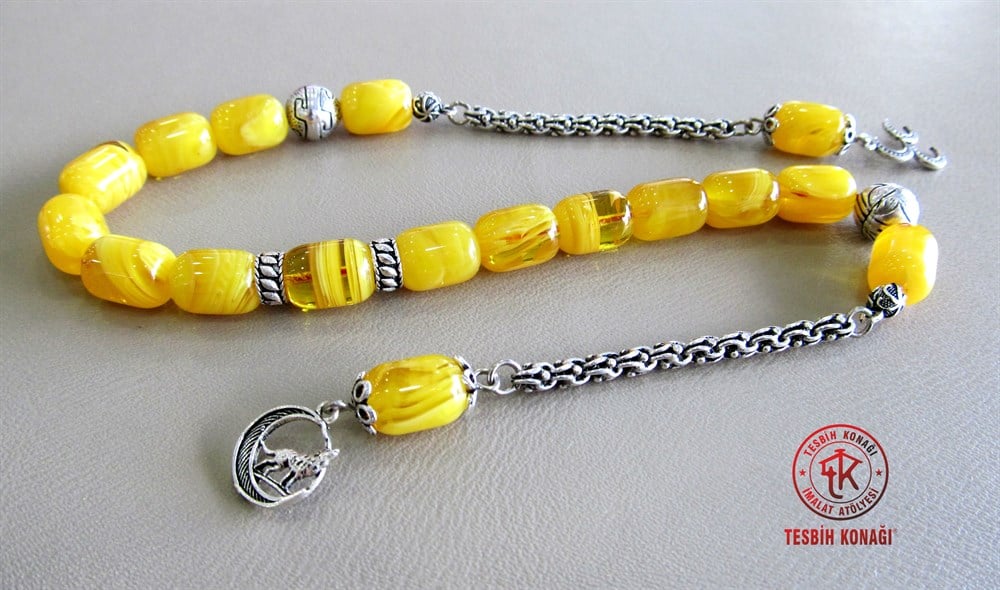 Sıkma Kehribar Tesbih