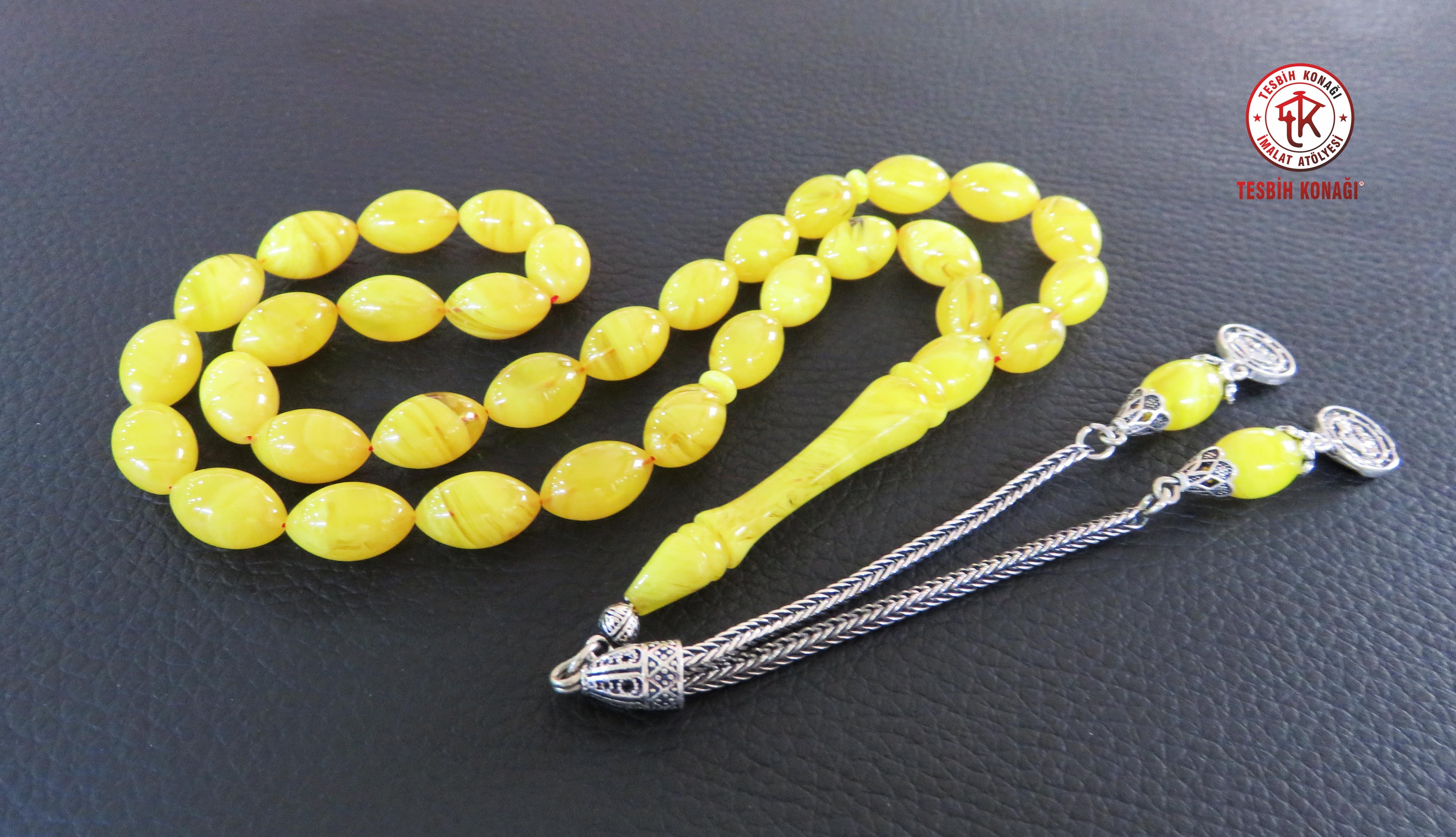 Sıkma Kehribar Tesbih