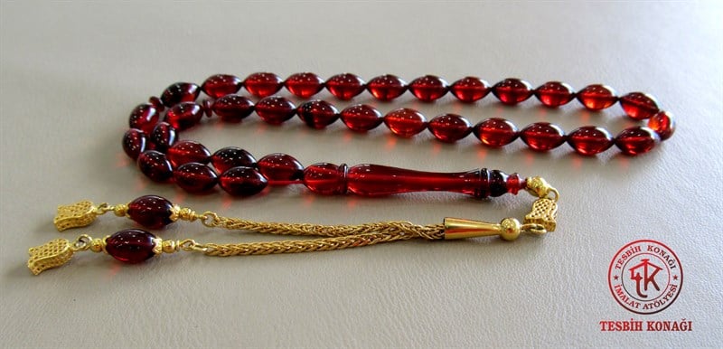 Sıkma Kehribar Tesbih