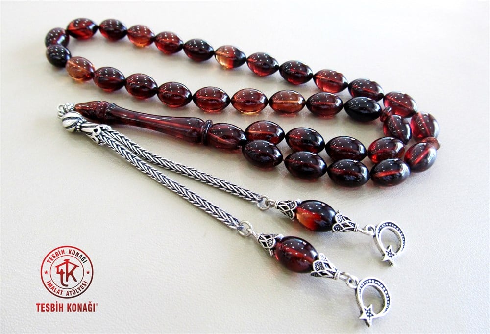 Sıkma Kehribar Tesbih