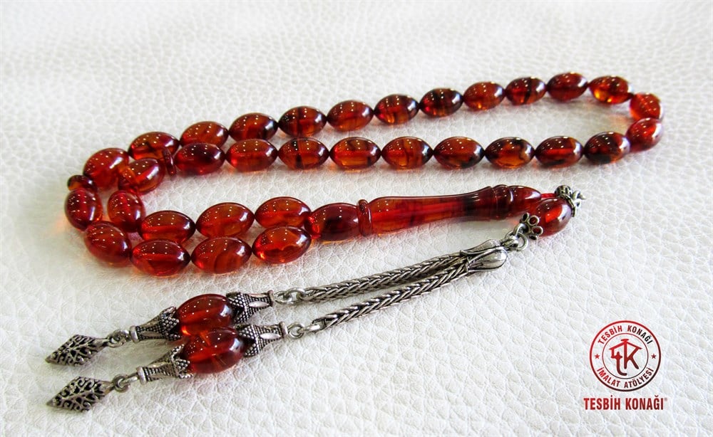 Sıkma Kehribar Tesbih