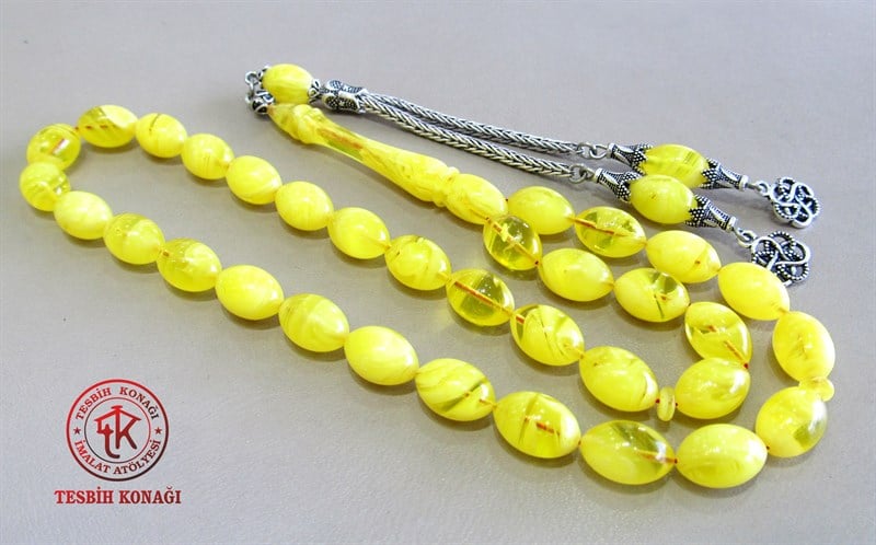 Sıkma Kehribar Tesbih