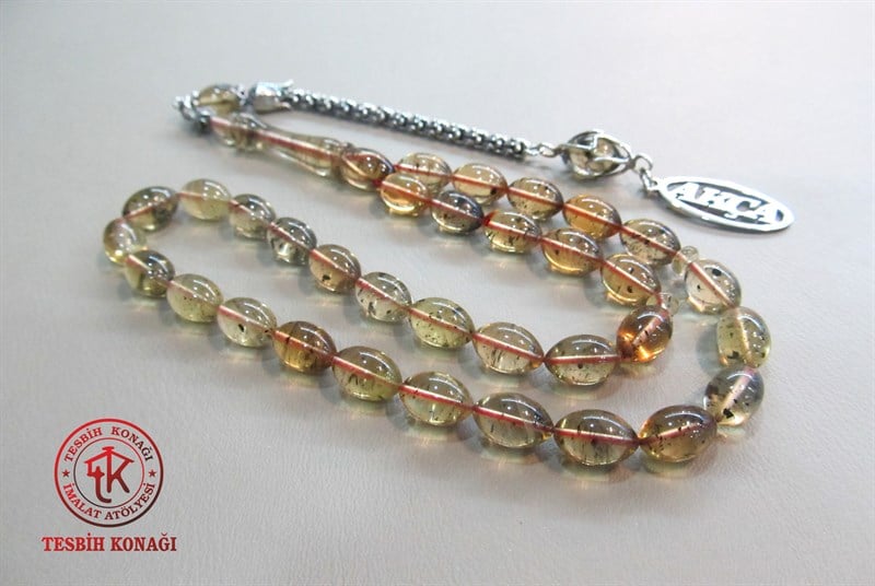 Sıkma Kehribar Tesbih