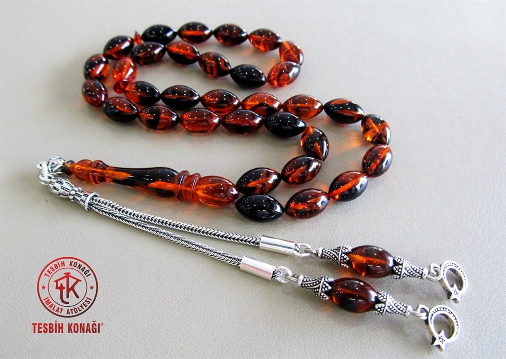 Sıkma Kehribar Tesbih