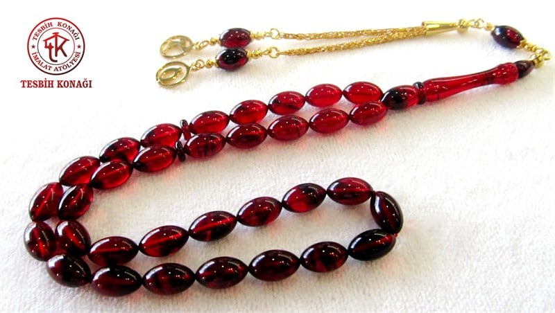 Sıkma Kehribar Tesbih