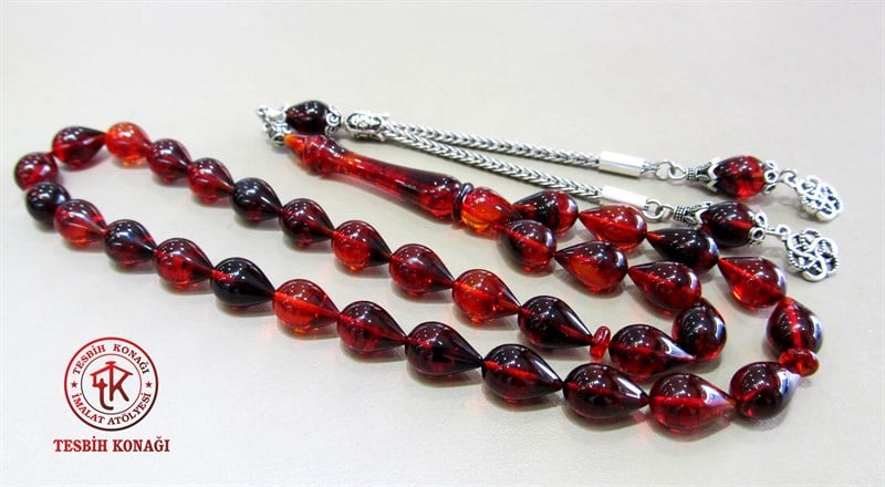 Sıkma Kehribar Tesbih