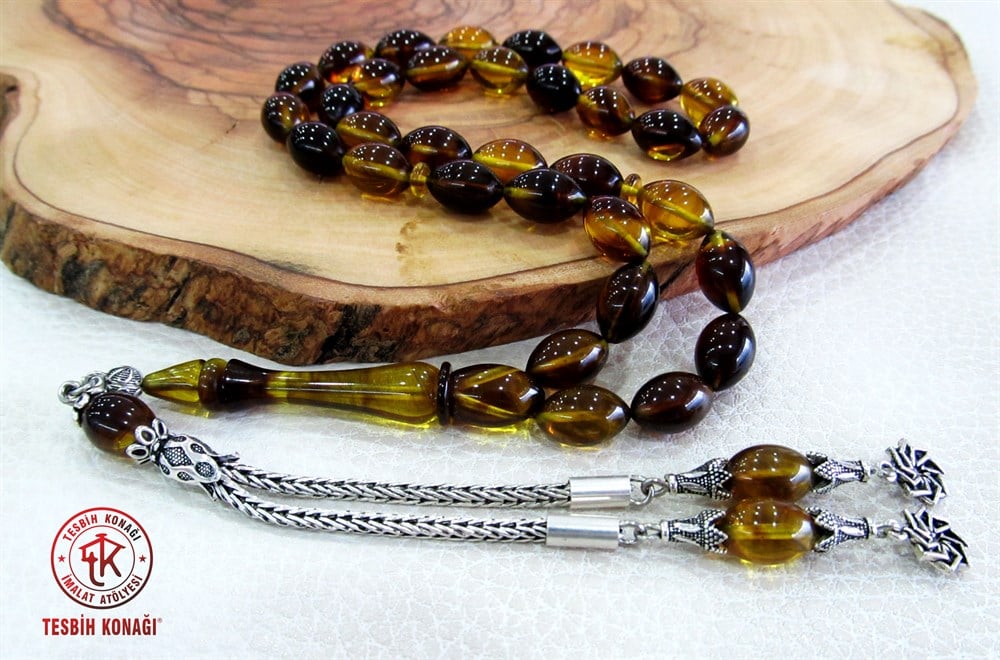 Sıkma Kehribar Tesbih