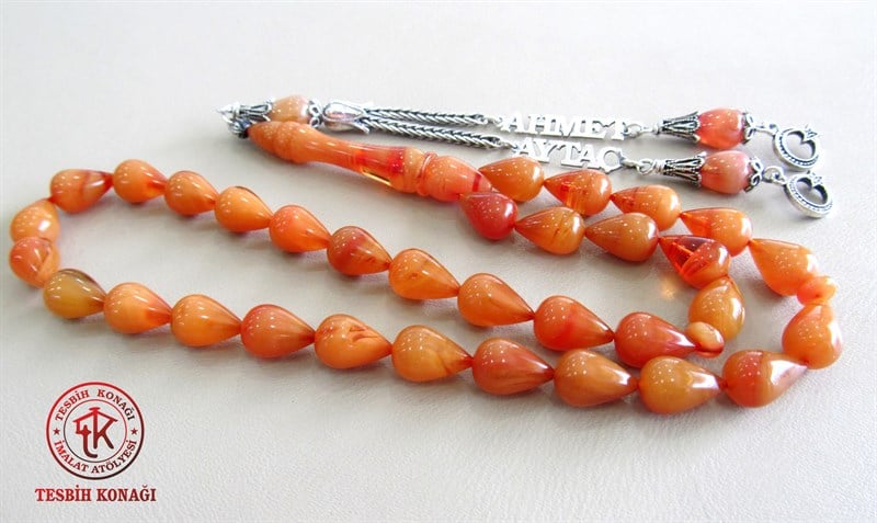 Sıkma Kehribar Tesbih