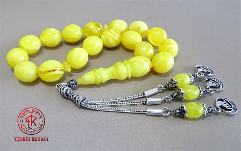 Sıkma Kehribar Tesbih