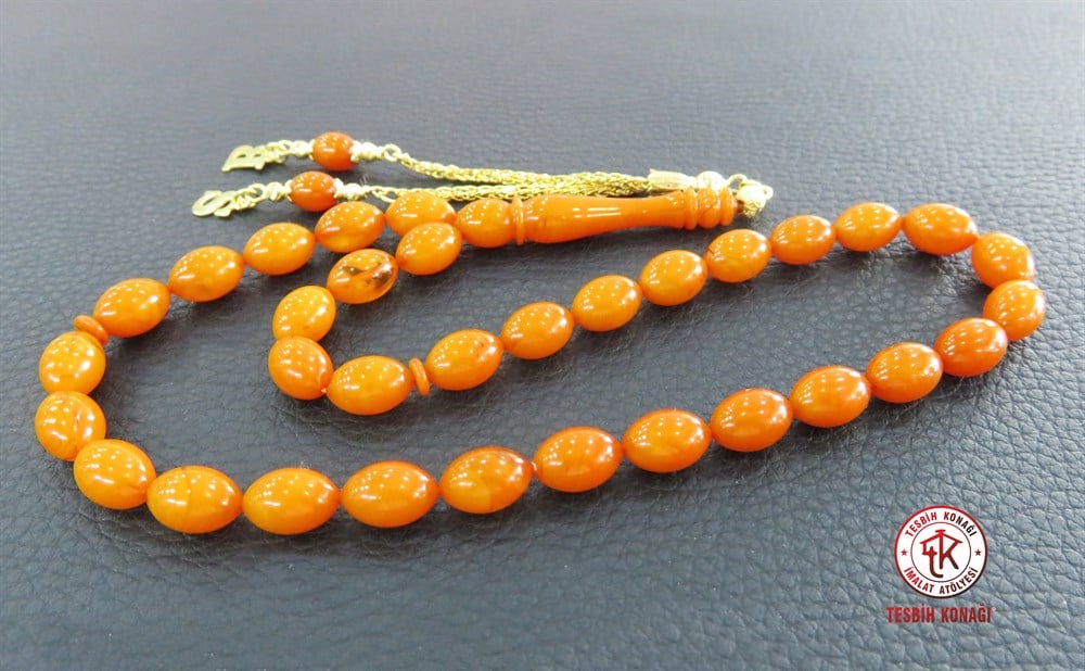 Sıkma Kehribar Tesbih