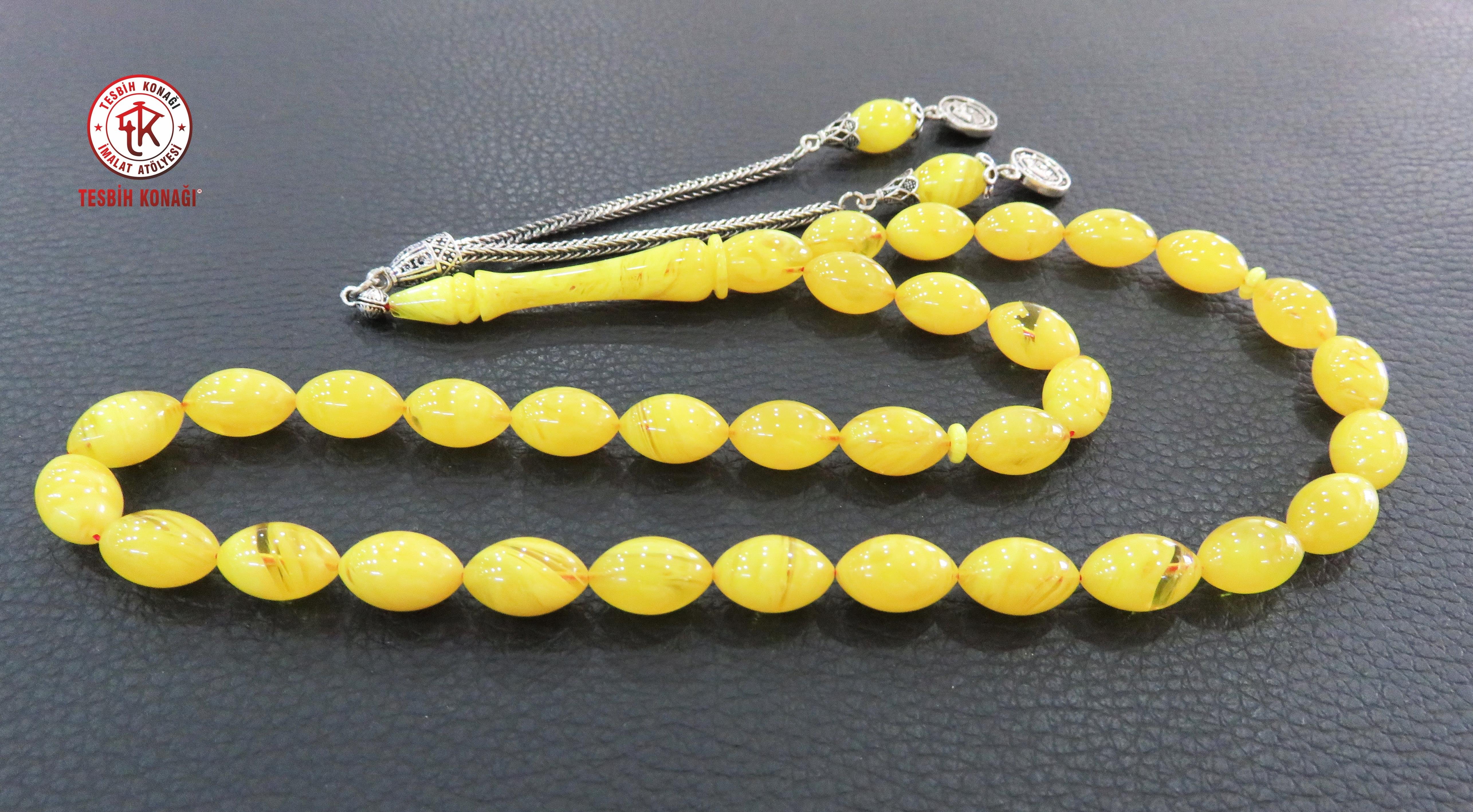 Sıkma Kehribar Tesbih