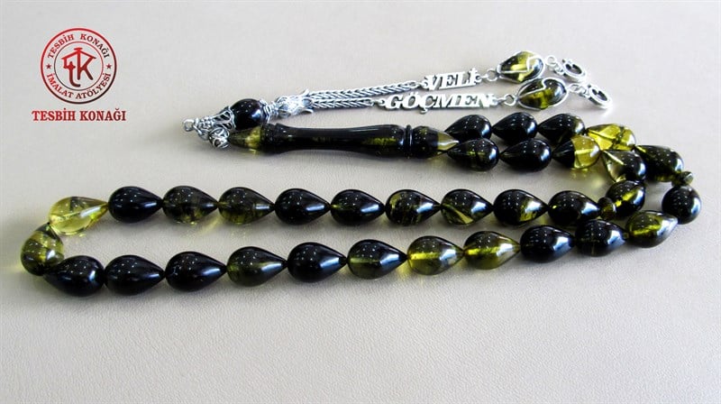 Sıkma Kehribar Tesbih