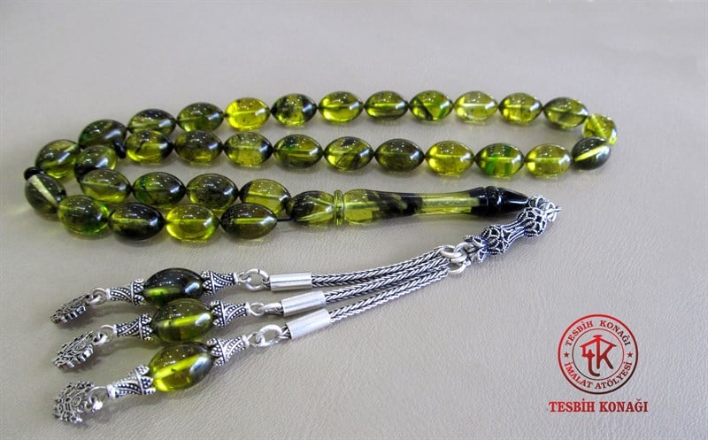 Sıkma Kehribar Tesbih