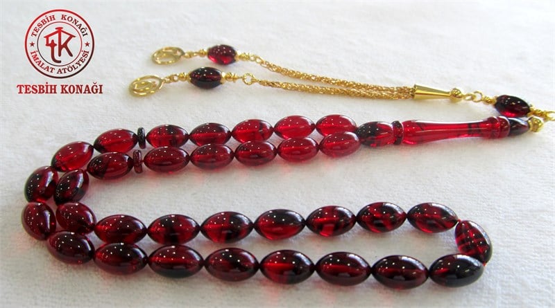 Sıkma Kehribar Tesbih