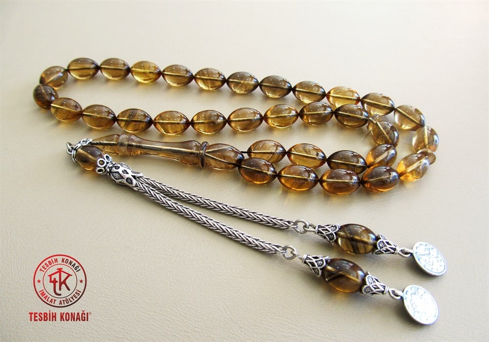 Sıkma Kehribar Tesbih