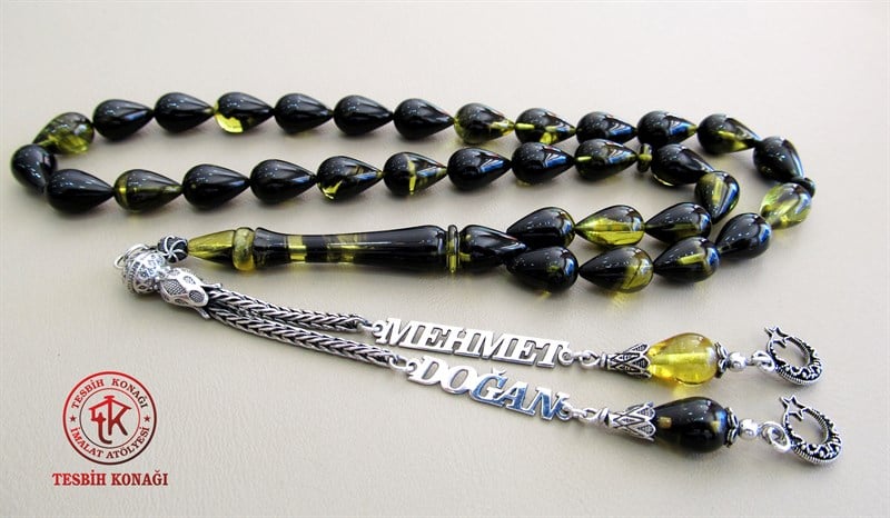 Sıkma Kehribar Tesbih