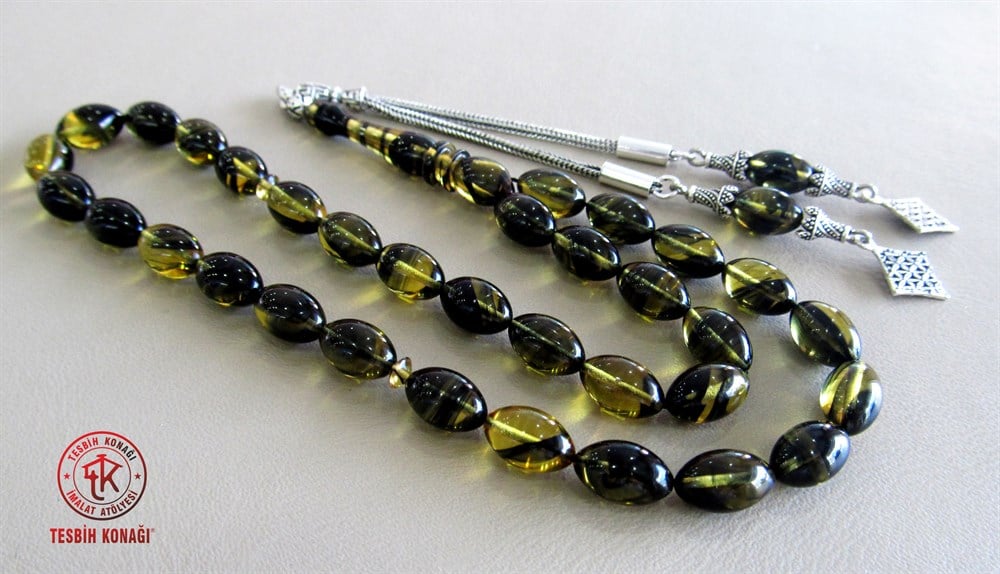 Sıkma Kehribar Tesbih