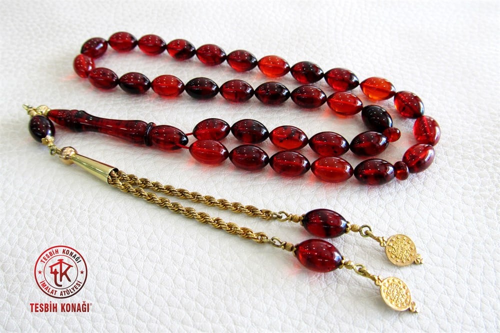 Sıkma Kehribar Tesbih