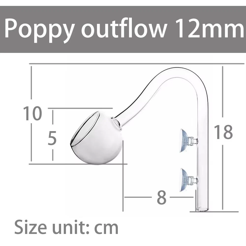 AQUAPRO POPPY GLASS PİPE 12MM DIŞ FİLTRE CAM EMİŞ BASIŞ6975017512256