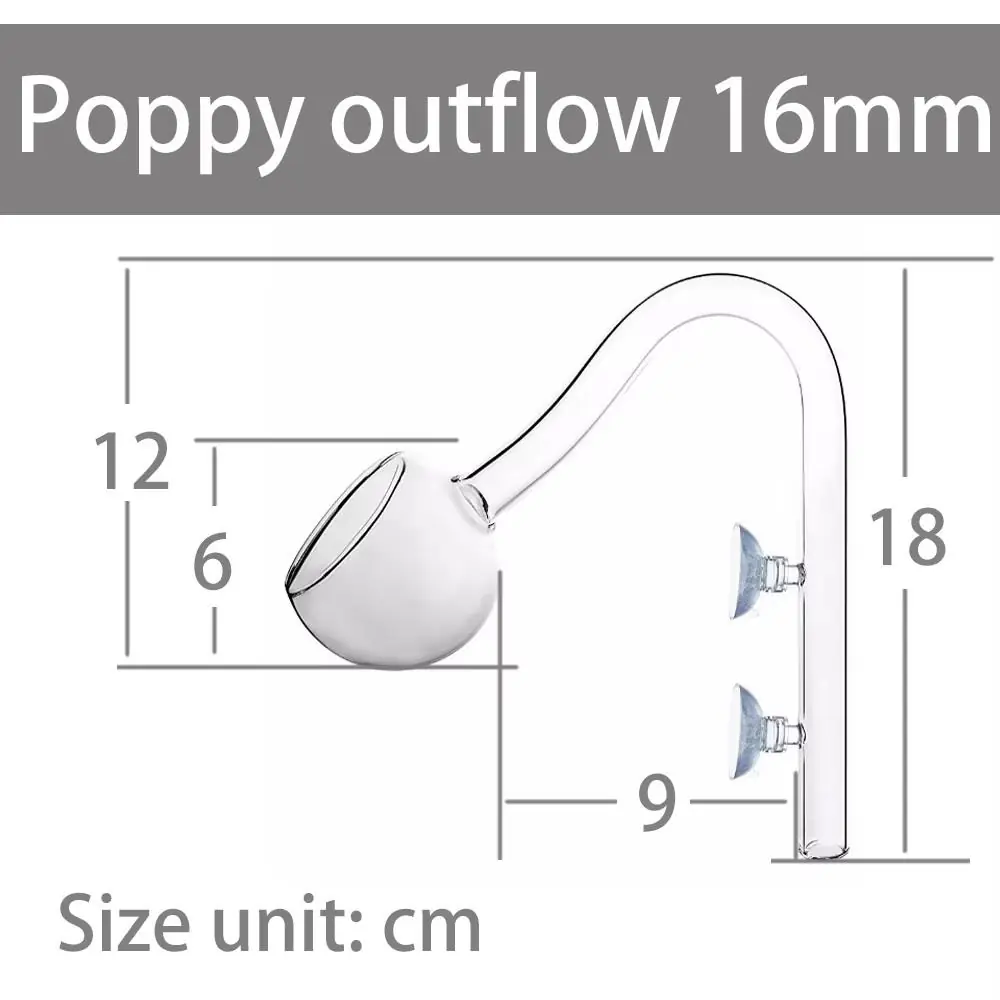 AQUAPRO POPPY GLASS PİPE 16MM DIŞ FİLTRE CAM EMİŞ BASIŞ6975017512683