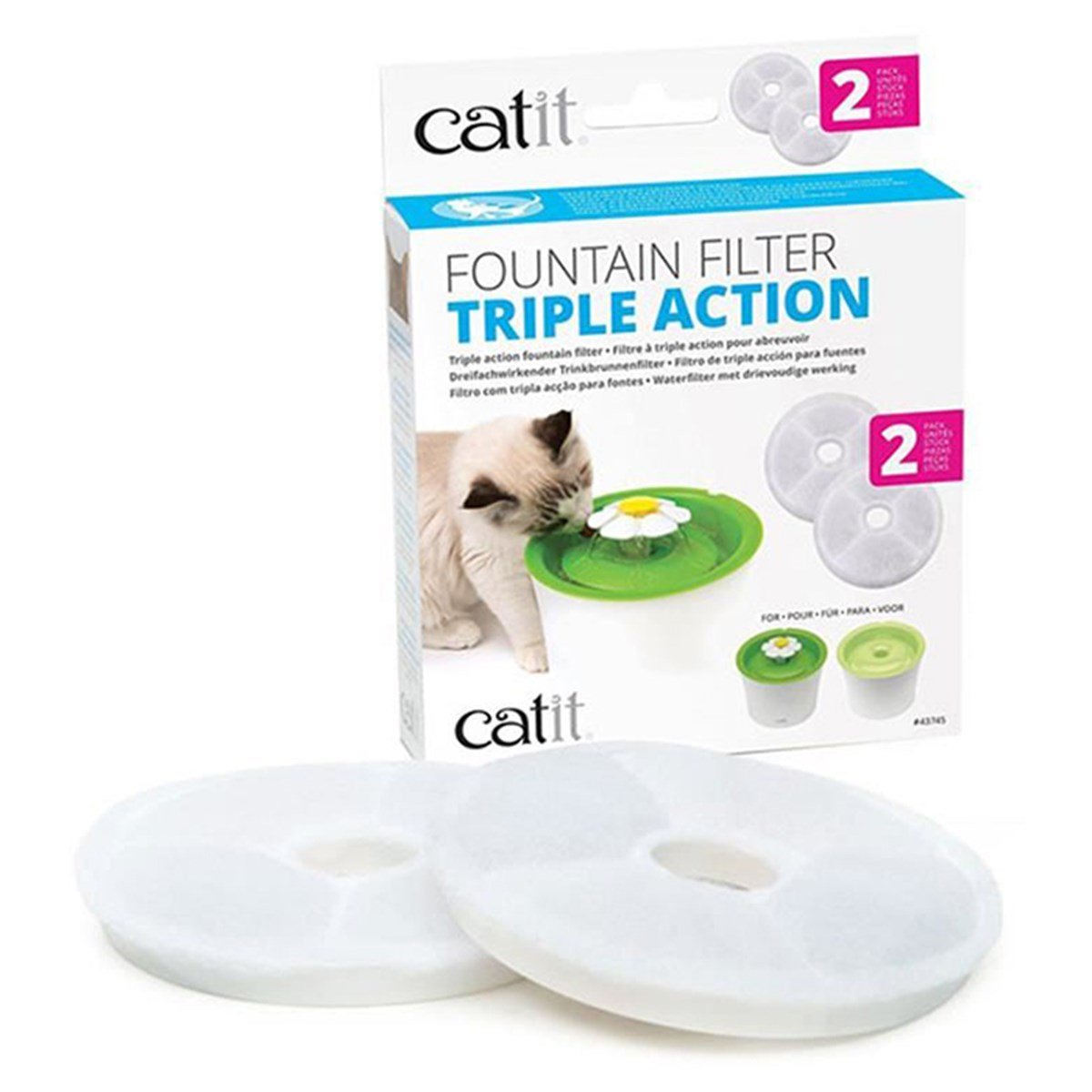 CATİT KEDİ SULUĞU FİLTRESİ YEDEĞİ 2 Lİ 43742W 55600 MODELİ IÇİN022517437452