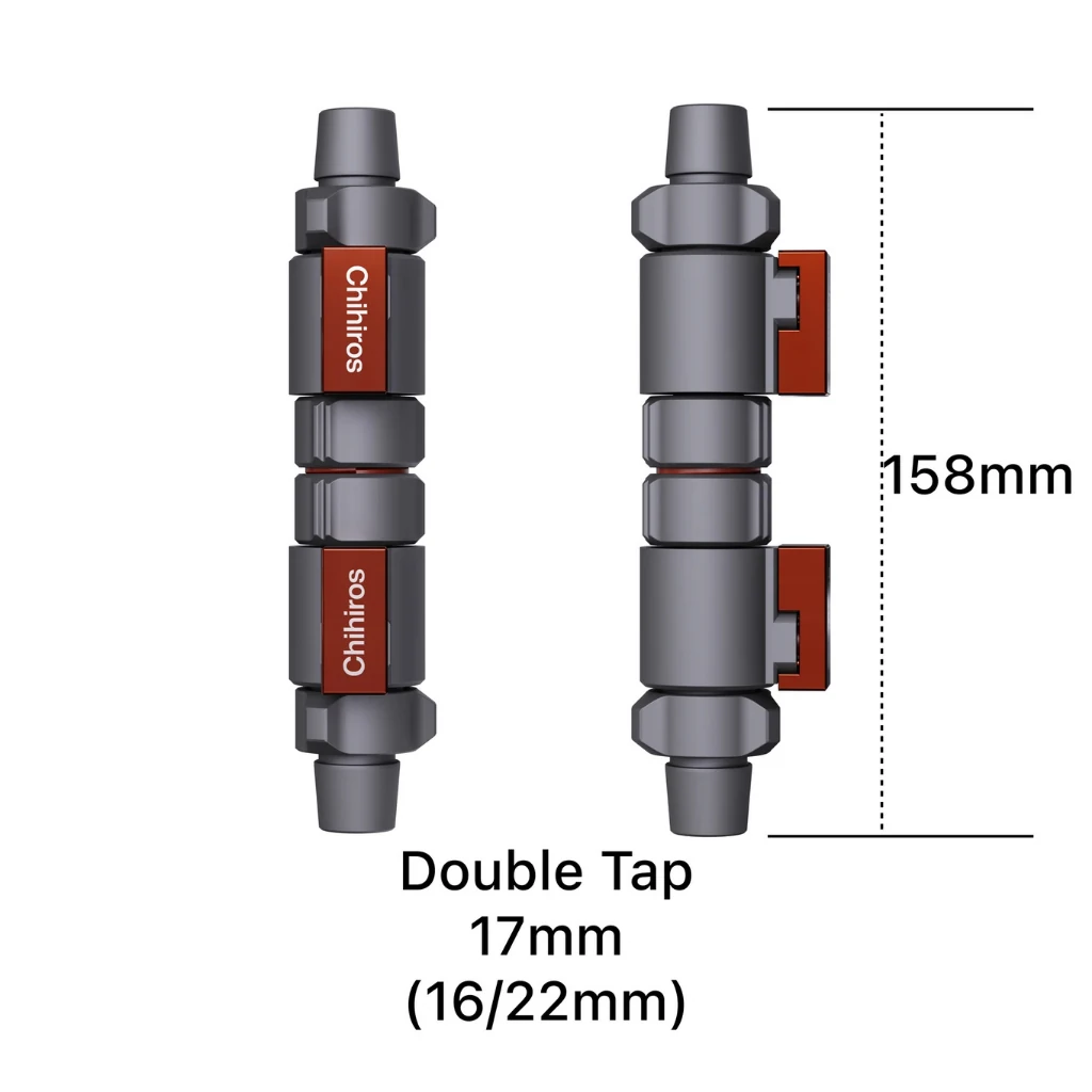 Chihiros Double Tap 17mm (16/22mm) Musluklu Hortum Bağlantısıaa
