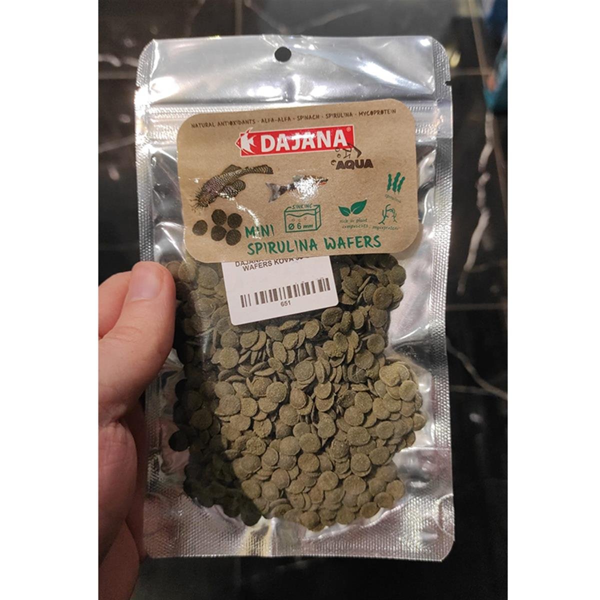 DAJANA MİNİ SPİRULİNA WAFERS KOVA 50 GR (AÇIK)651