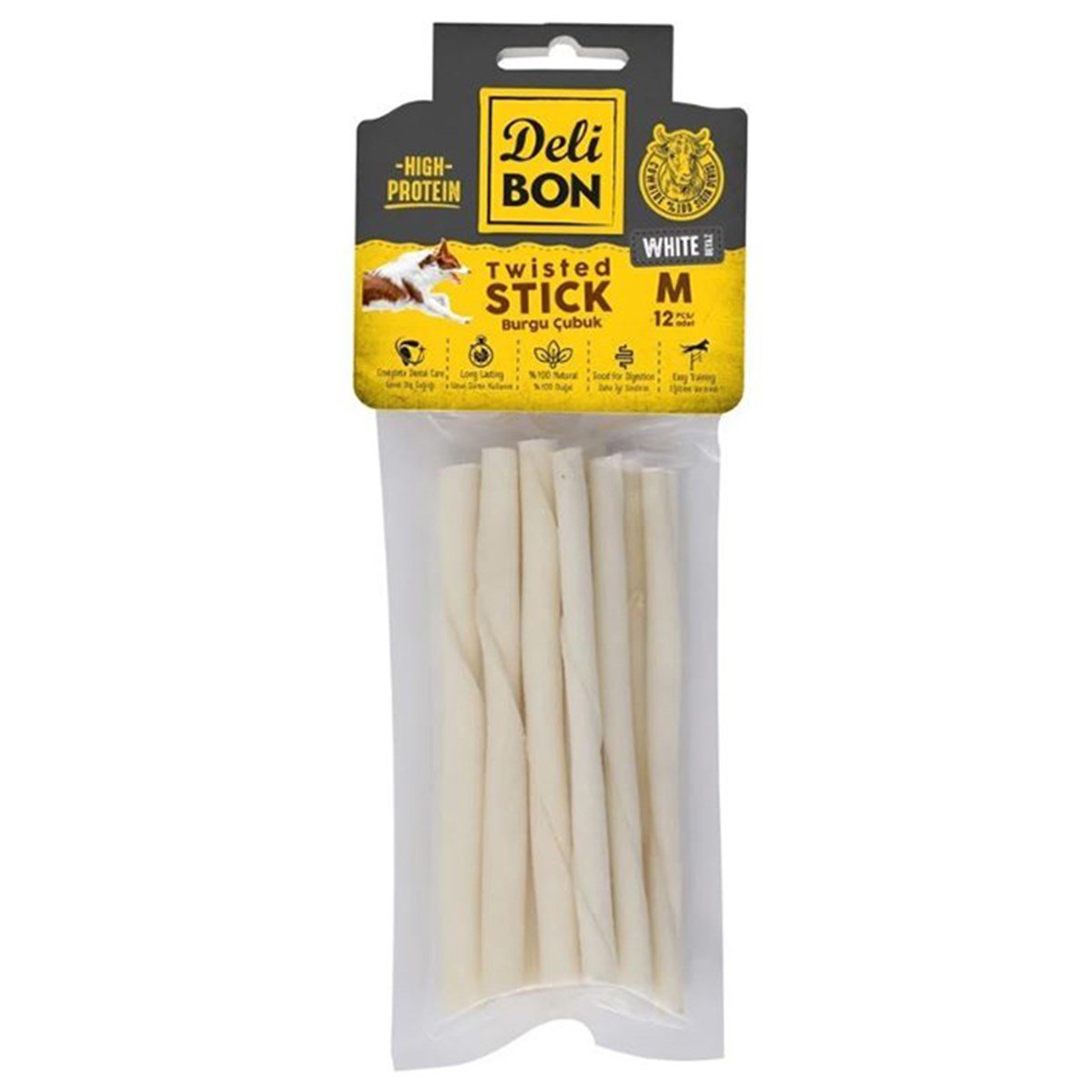 DERİ BURGU ÇUBUK ORTA BOY 12Lİ PAKET BEYAZ KALINX12AD.8680782160295