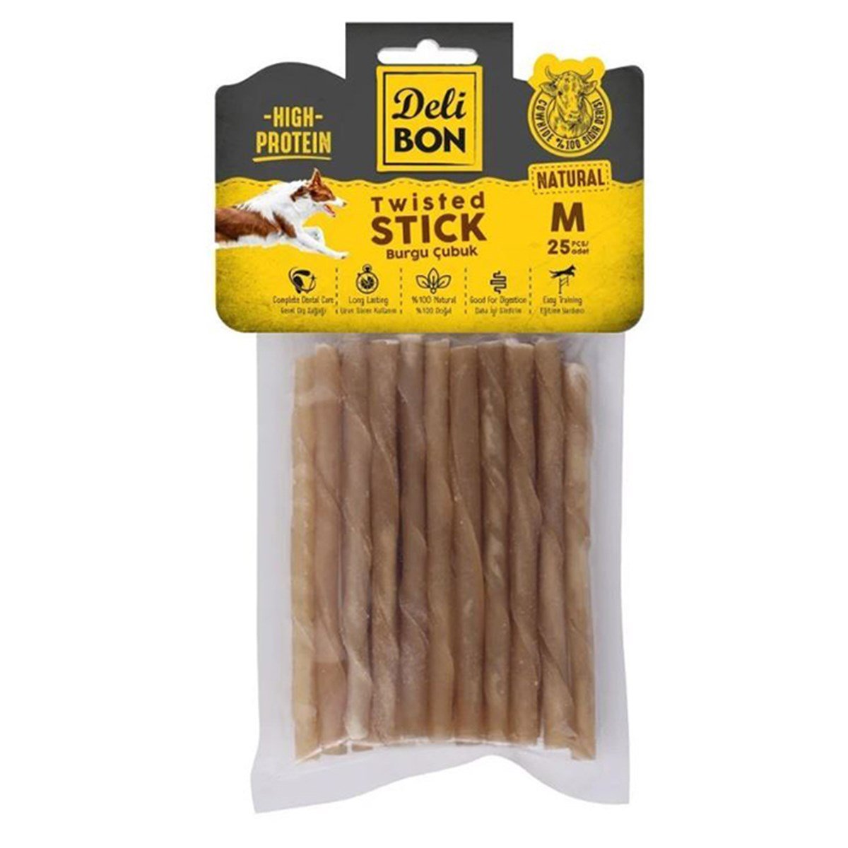 DERİ BURGU ÇUBUK ORTA BOY 25Lİ PAKET NATUREL KALINX25AD.8680782160288