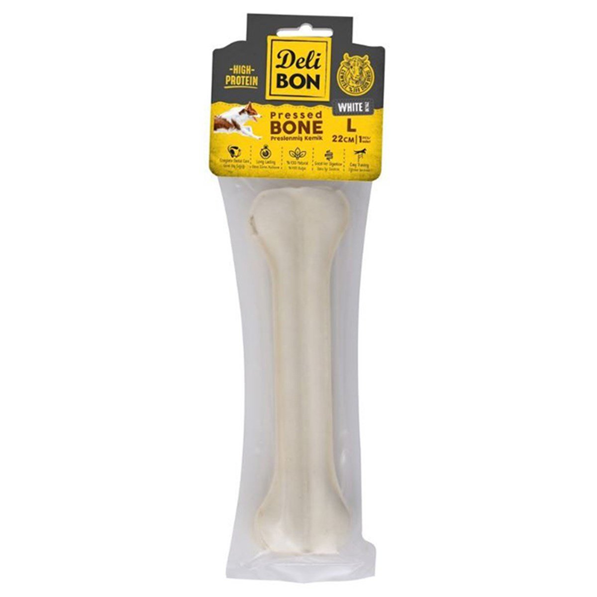 DERİ PRES KEMİK 22CM M BOY 1Lİ PAKET BEYAZ 22CMX1AD.8680782160110