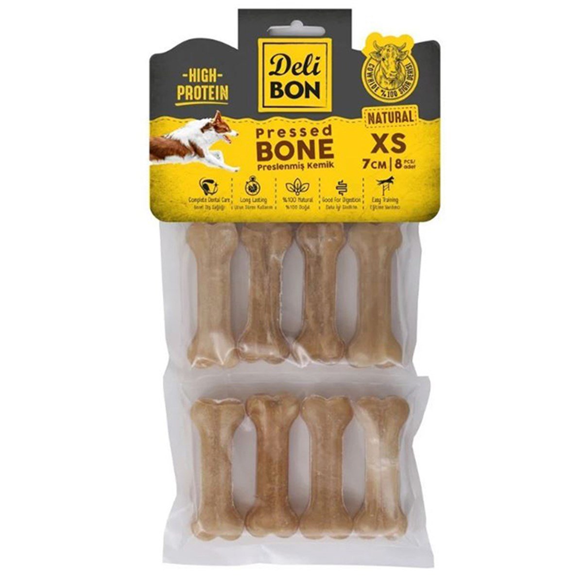 DERİ PRES KEMİK 7CM XS BOY 8Lİ PAKET NATUREL 7CMX8AD8680782160042