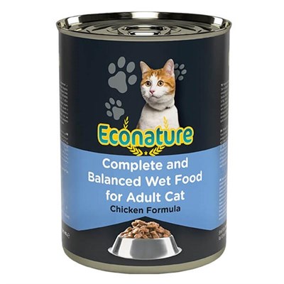 ECONATURE TAVUKLU KEDI KONSERVESI 400 GR