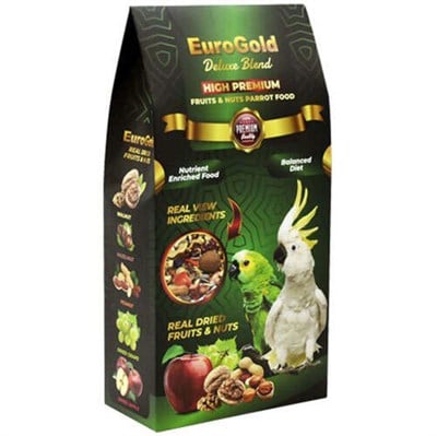 EUROGOLD DELUXE BLEND FRUITS VE NUTS MEYVELI VE KURUYEMIŞLI PAPAĞAN YEMI 650 GR