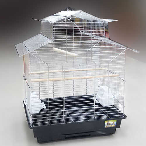EUROGOLD PAPAĞAN KAFESİ ÇİN ÇATILI BEYAZ 47X36X621830000935403