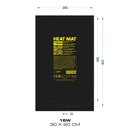 Exo Terra Isıtıcı Mat 16W 30x20 cm015561220330