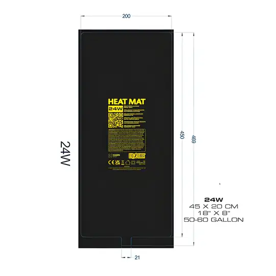 Exo Terra Isıtıcı Mat 24W 45x20 cm015561220347