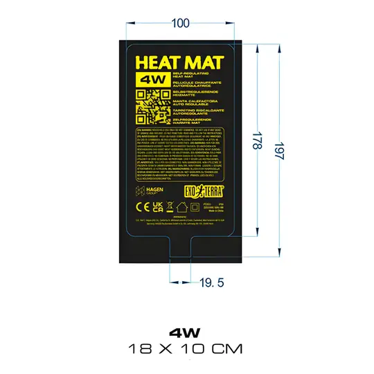 Exo Terra Isıtıcı Mat 4W 18x10 cm015561220316