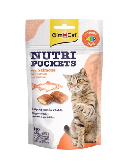 GimCat NutriPockets Somonlu Omega 3 ve 6 Kedi Ödülü 60 gr4002064400730