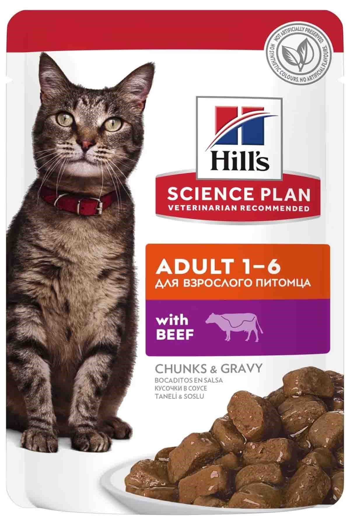 Hill's Science Plan Sığır Etli Yetişkin Kedi Pouch Yaş Maması 85 gr052742210605
