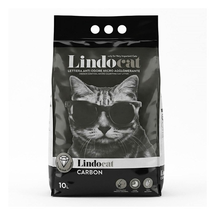 Lindocat Carbon Ekstra Güçlü Topaklanan Kedi Kumu 10 L8006455001465