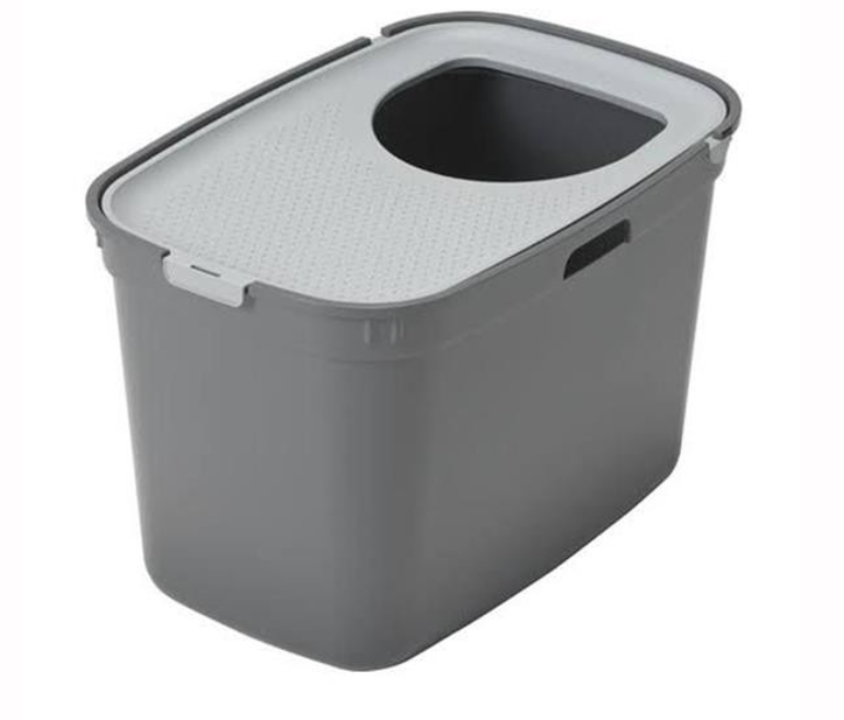 MODERNA TOP CAT KAPALI KEDİ TUVALETİ - GRİ / KOYU GRİ 59 CM5412087020546