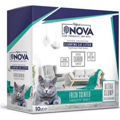 MYCAT NOVA ULTRA TOPAKLANMA (FERAHLATICI KOKU) PREMİUM KEDİ KUMU 10LT