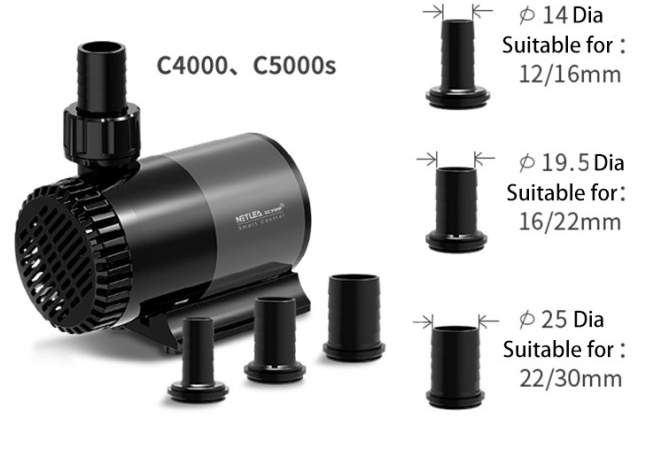NETLEA DC DEBİ AYARLI KAFA MOTORU C4000 25W 4000L/H -4 METRE6949625020212
