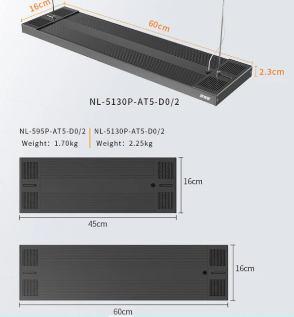 NETLEA NL 595P AT5 D0/2(TAVAN ASKI TİPİ) SİYAH  95W -45X16CM6946625012576
