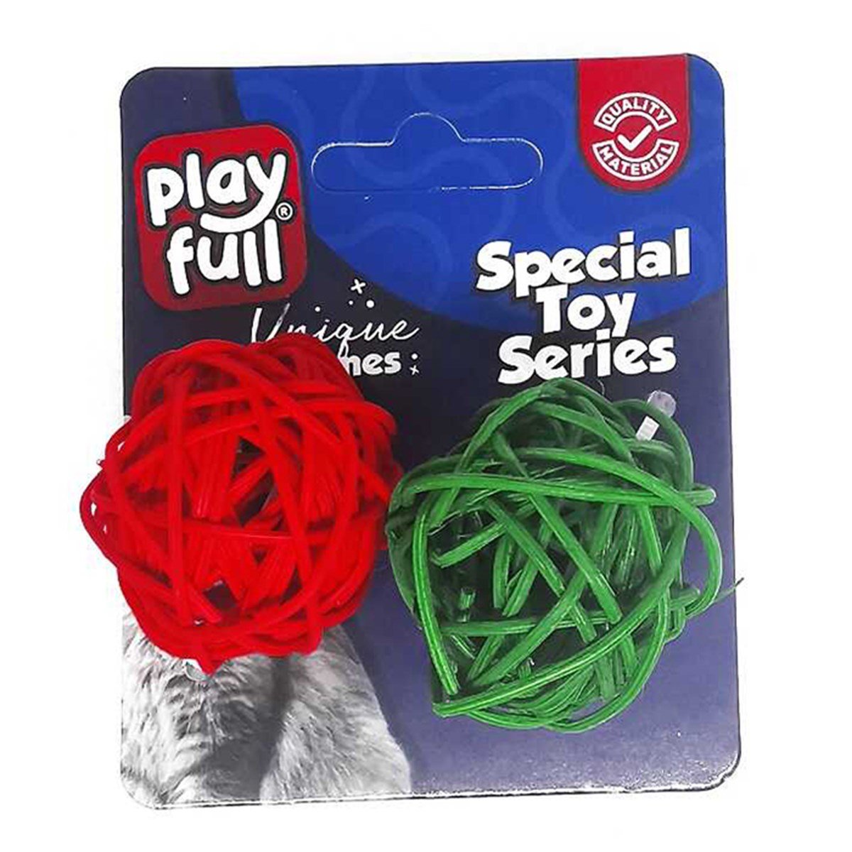 PF-4064 PLAYFULL TOP ŞEKLİNDE KEDİ OYUNCAĞI 4 CM 2 Lİ8683497040647