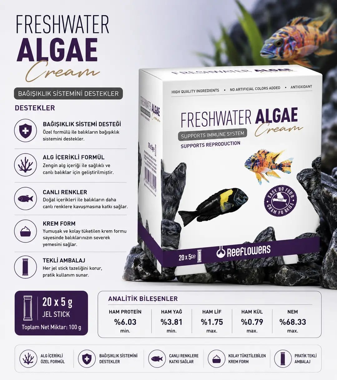REEFLOWERS FRESWATER ALGEA KREM YEM 5 GRX208682780652994