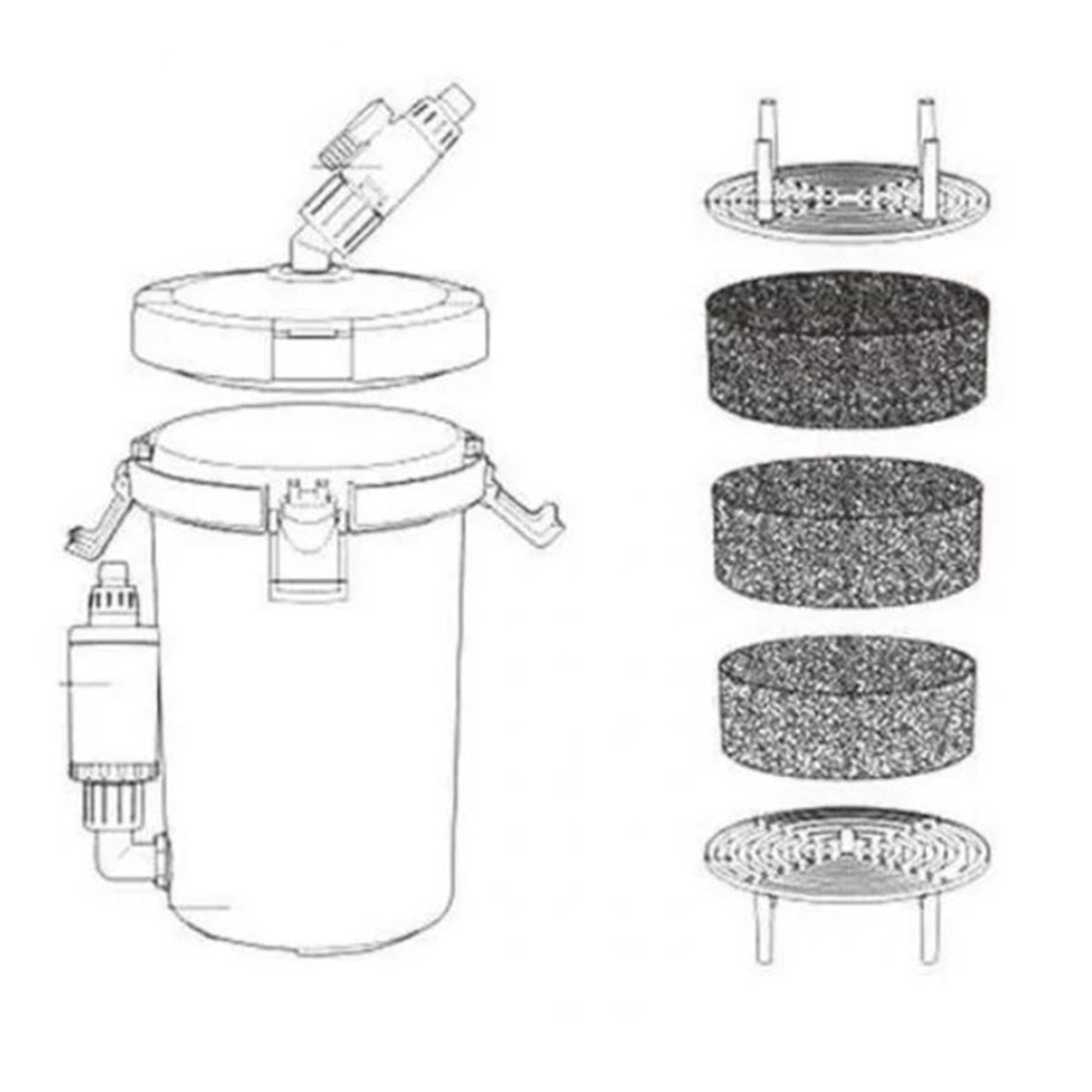 SUNSUN DIŞ FİLTRE 400 LT/H 6 W SİYAH6955974957888