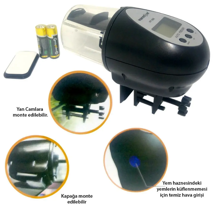 WARMTONE LCD DİSPLAY WT-688 OTOMATİK YEMLEME MAKİNESİ FEEDER6936804246884