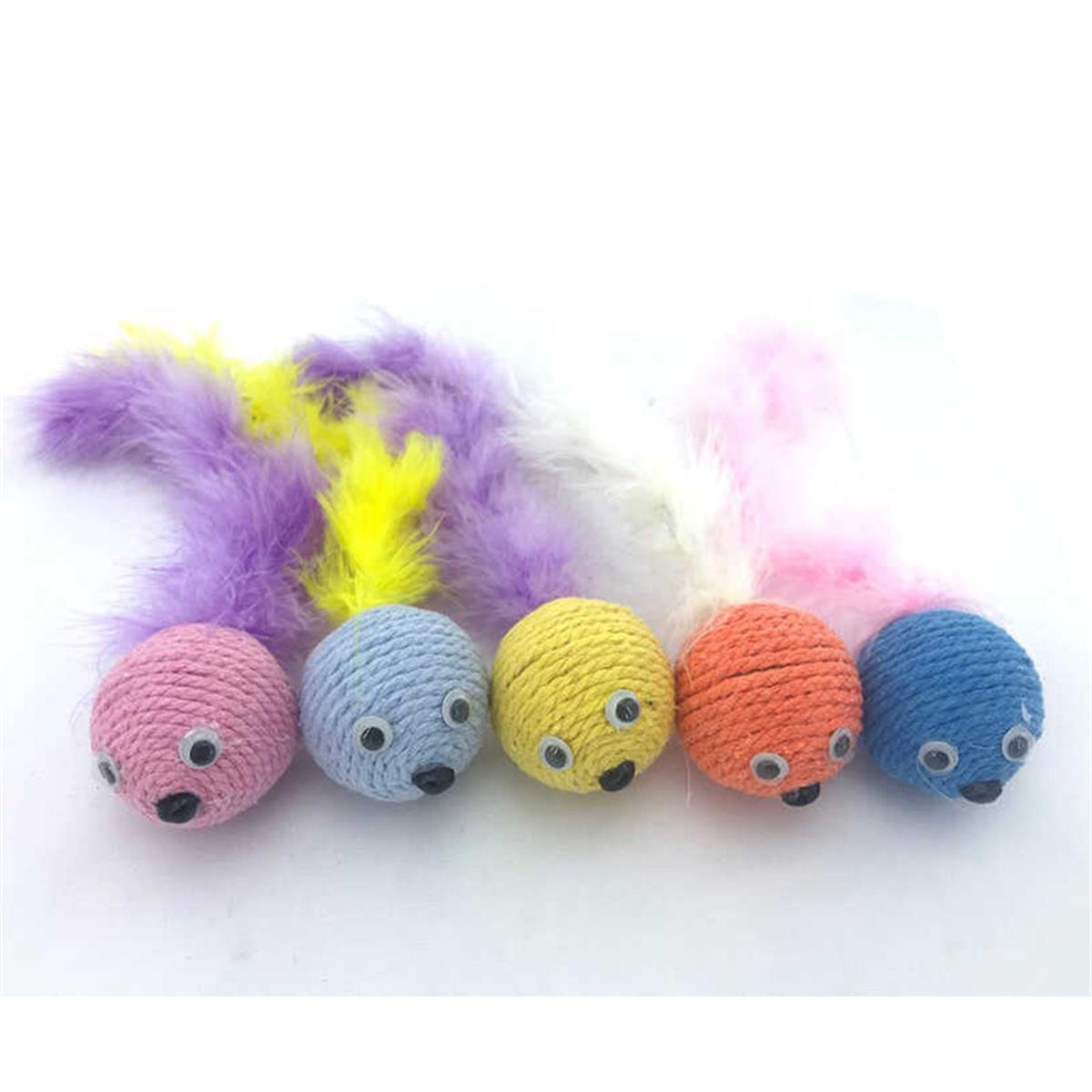 ZİLLİ RENKLİ KUYRUKLU ÖRGÜ KEDİ OYUNCAĞI8682529005203