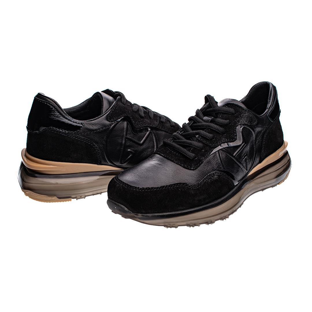  Siyah Erkek Bağcık Detaylı Sneaker